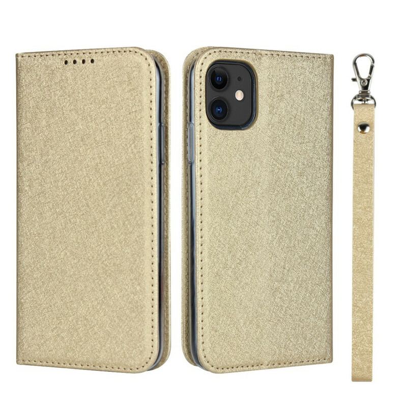 Flip Cover iPhone 11 Style Cuir Douceur avec Lanière