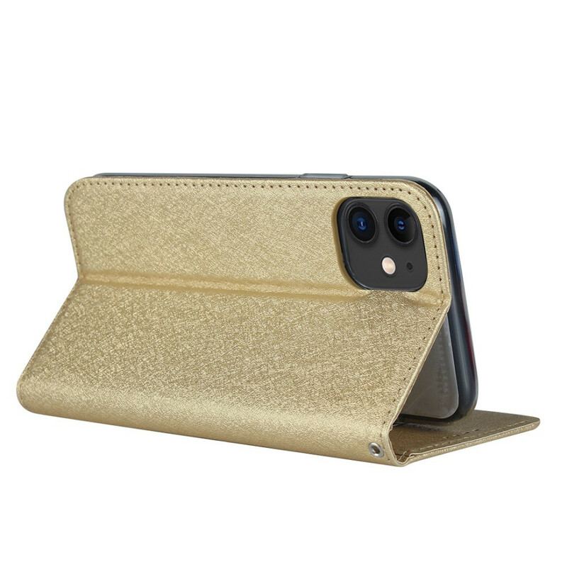 Flip Cover iPhone 11 Style Cuir Douceur avec Lanière