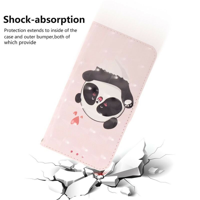 Housse iPhone 11 Panda Love à Lanière