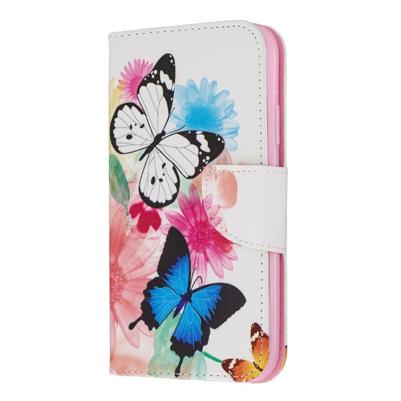 Housse iPhone 11 Papillons et Fleurs Peints