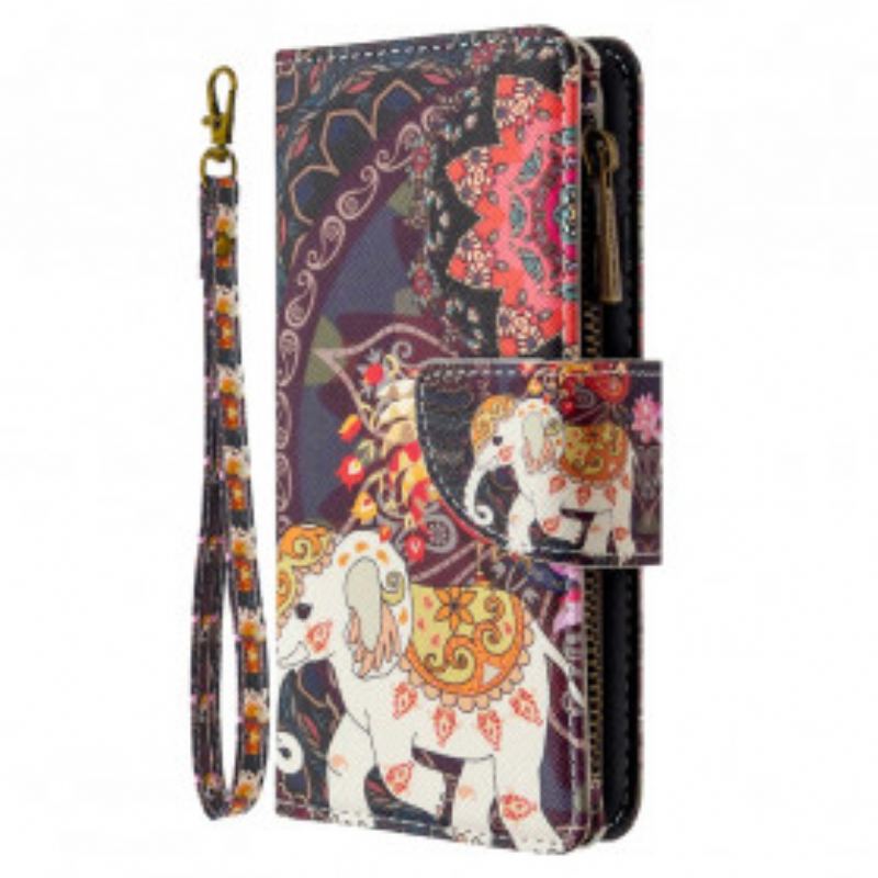 Housse iPhone 11 Poche Zippée Éléphant