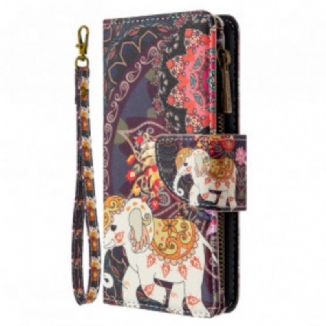 Housse iPhone 11 Poche Zippée Éléphant