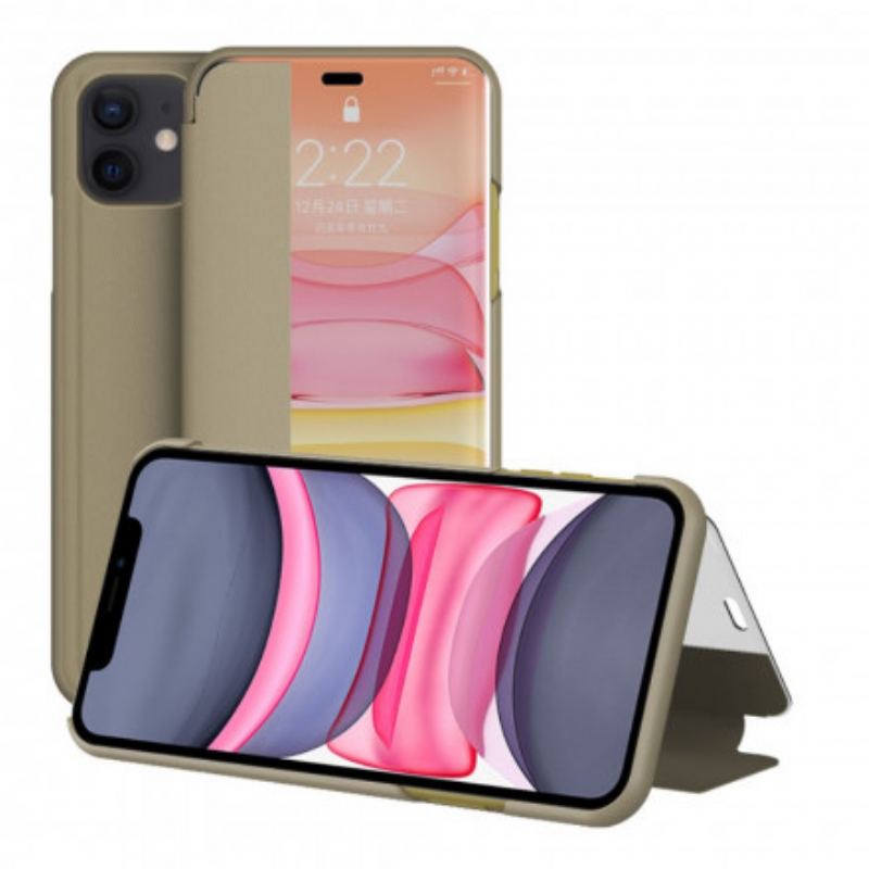 View Cover iPhone 11 Simili Cuir Texturé