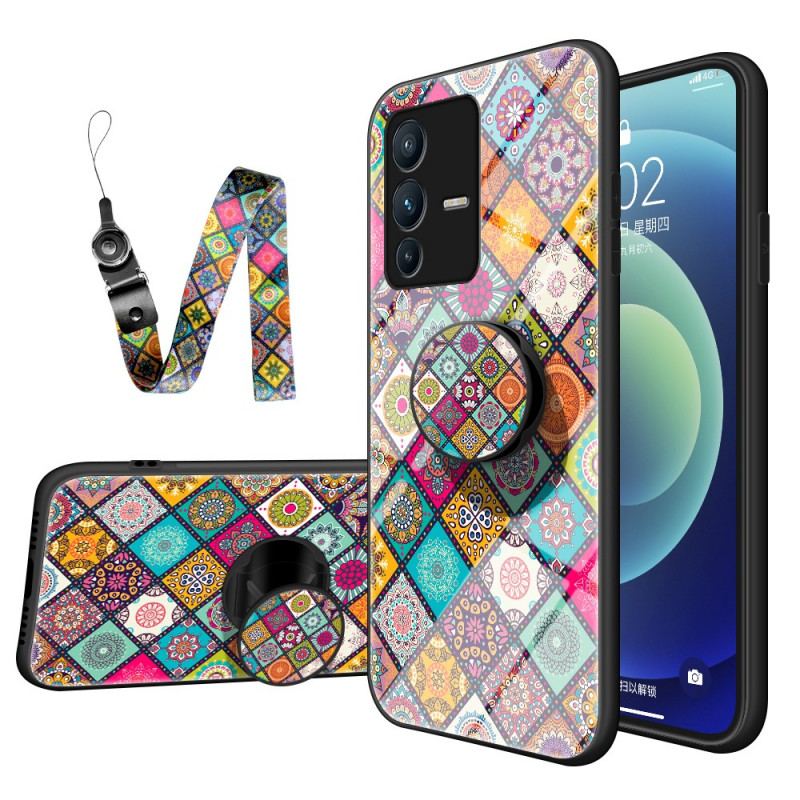 Coque Vivo V23 5G Support Magnétique Patchwork