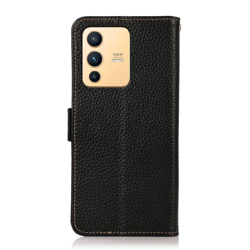 Housse Vivo V23 5G Cuir Litchi KHAZNEH Protection RFID