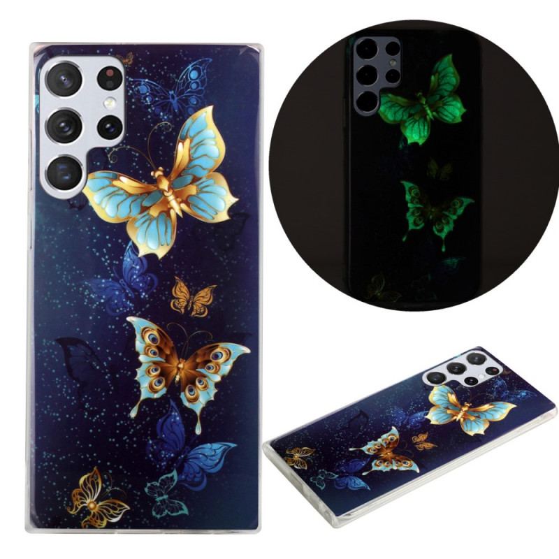 Coque Samsung Galaxy A3 Papillons Fluorescente