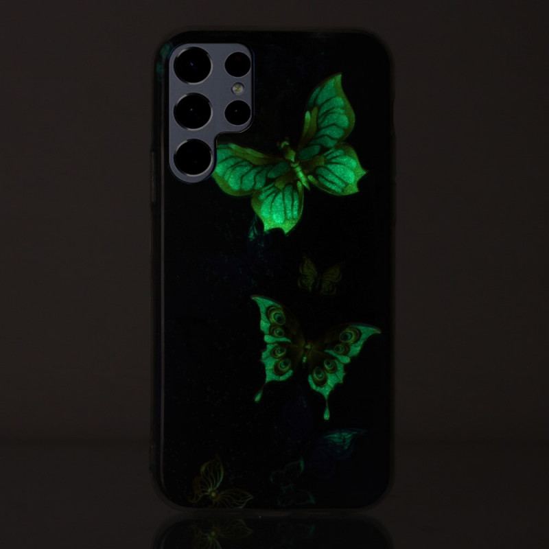 Coque Samsung Galaxy A3 Papillons Fluorescente