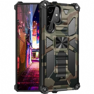 Coque Samsung Galaxy S22 Ultra 5G Camouflage Support Amovible