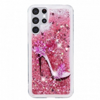 Coque Samsung Galaxy S22 Ultra 5G Escarpin Paillettes