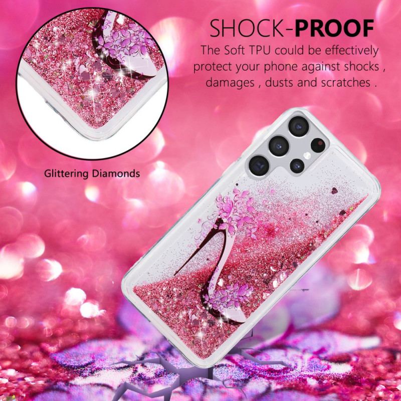 Coque Samsung Galaxy S22 Ultra 5G Escarpin Paillettes