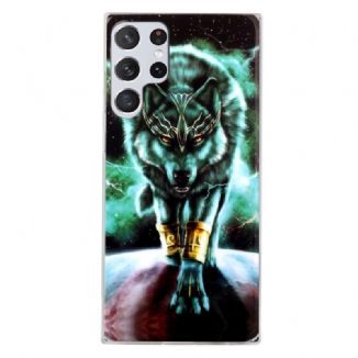 Coque Samsung Galaxy S22 Ultra 5G Loup Fluorescente