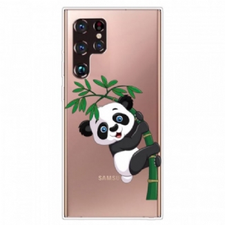 Coque Samsung Galaxy S22 Ultra 5G Panda Sur Le Bambou