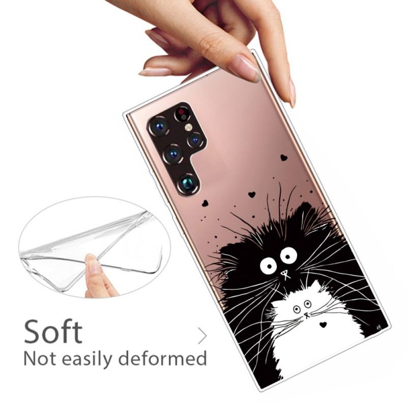 Coque Samsung Galaxy S22 Ultra 5G Regarde les Chats