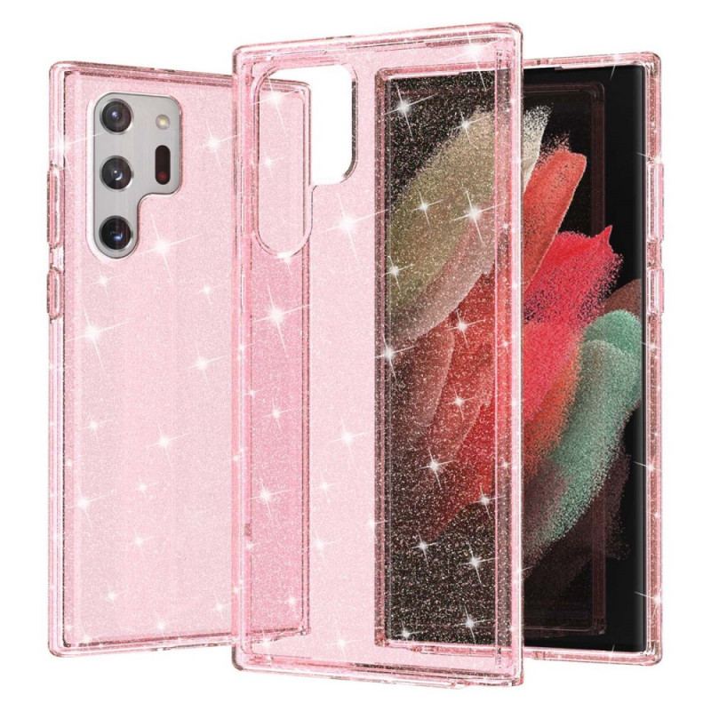 Coque Samsung Galaxy S22 Ultra 5G Transparente Paillettes