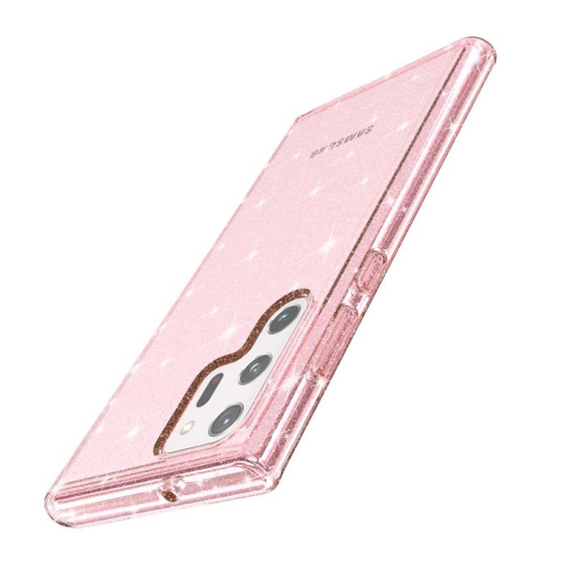 Coque Samsung Galaxy S22 Ultra 5G Transparente Paillettes