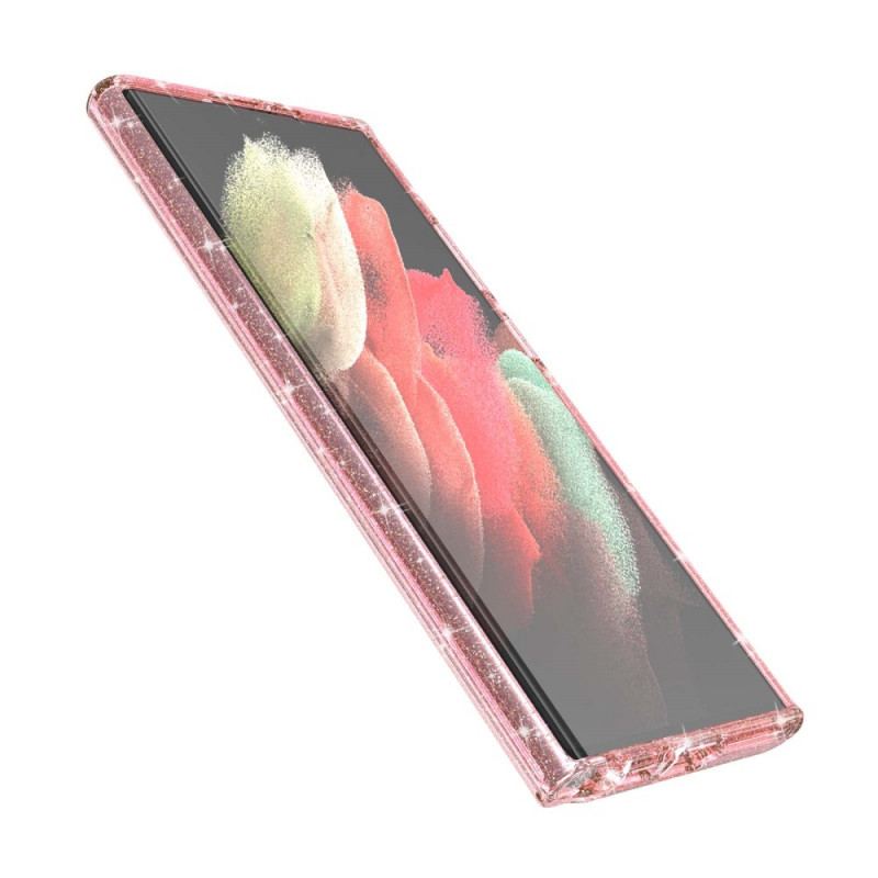 Coque Samsung Galaxy S22 Ultra 5G Transparente Paillettes