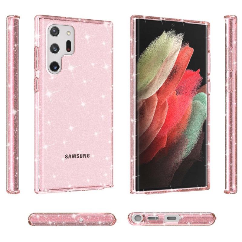 Coque Samsung Galaxy S22 Ultra 5G Transparente Paillettes