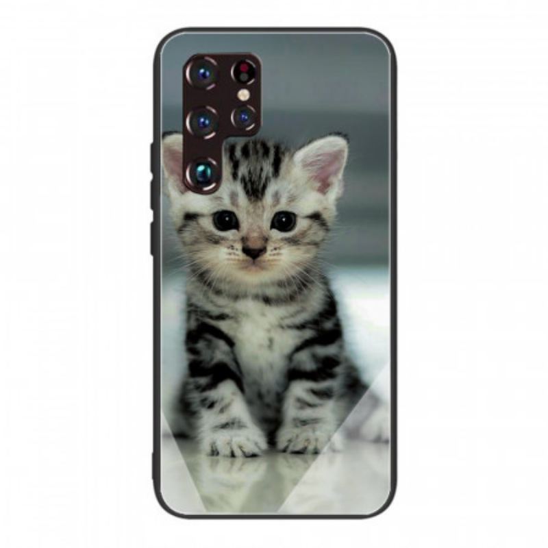 Coque Samsung Galaxy S22 Ultra 5G Verre Trempé Chaton