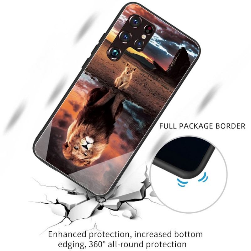 Coque Samsung Galaxy S22 Ultra 5G Verre Trempé Rêve de Lionceau