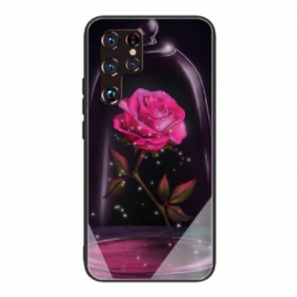 Coque Samsung Galaxy S22 Ultra 5G Verre Trempé Rose Magique