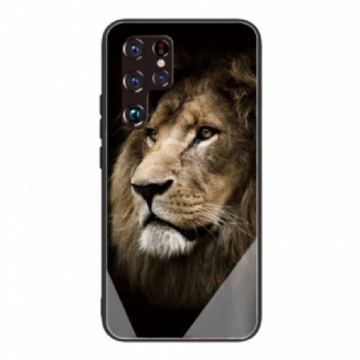 Coque Samsung Galaxy S22 Ultra 5G Verre Trempé Tête de Lion