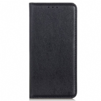 Flip Cover Samsung Galaxy S22 Ultra 5G Cuir Litchi Fendu Élégance