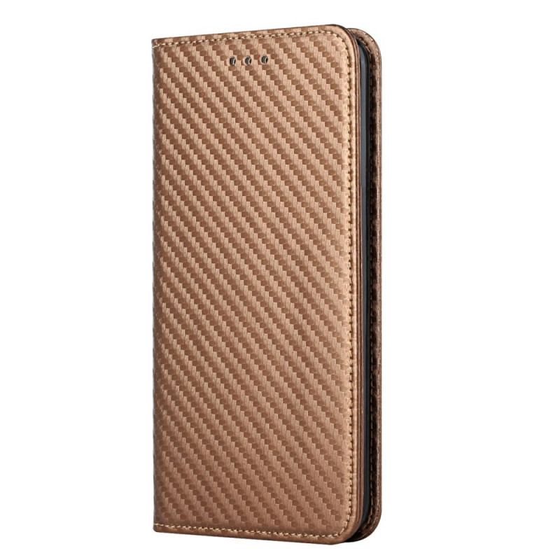 Flip Cover Samsung Galaxy S22 Ultra 5G Fibre Carbone à Lanière