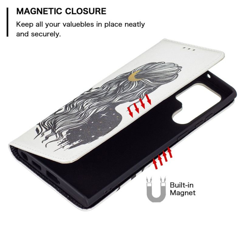 Flip Cover Samsung Galaxy S22 Ultra 5G Jolie Chevelure