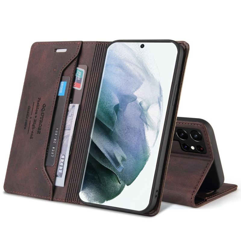 Flip Cover Samsung Galaxy S22 Ultra 5G Simili Cuir GQ.UTROBE