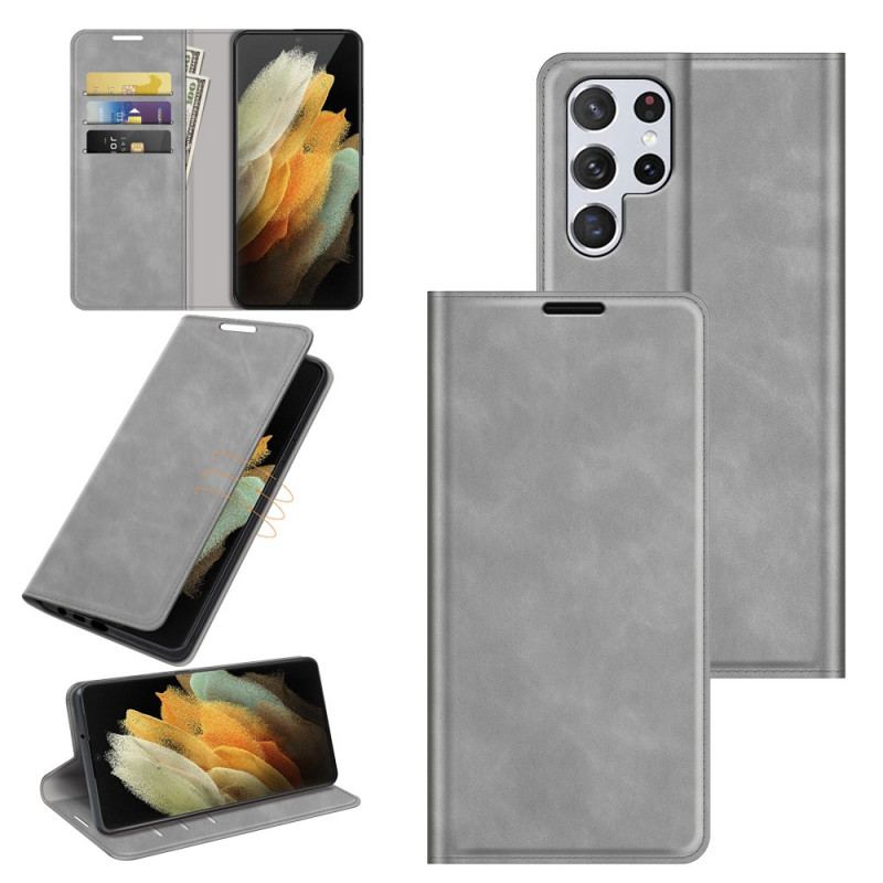 Flip Cover Samsung Galaxy S22 Ultra 5G Style Cuir Design