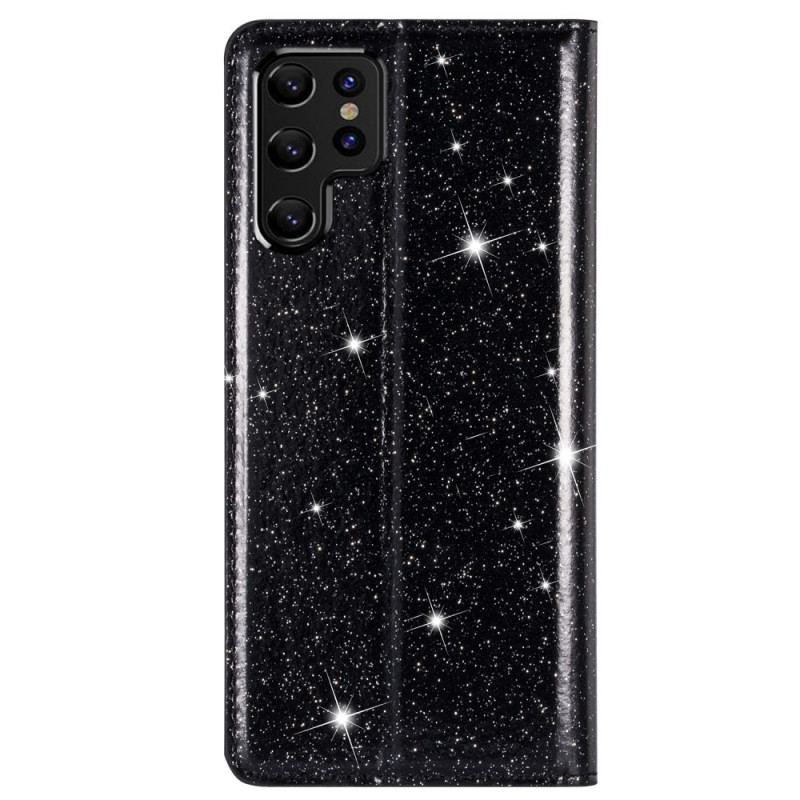 Flip Cover Samsung Galaxy S22 Ultra 5G Style Paillettes