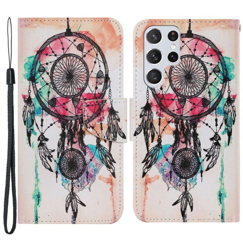 Housse Samsung Galaxy S22 Ultra 5G Aquarelle Attrape Rêves