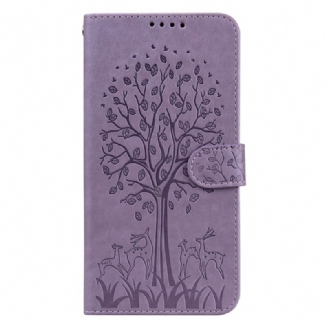 Housse Samsung Galaxy S22 Ultra 5G Arbre et Cerfs