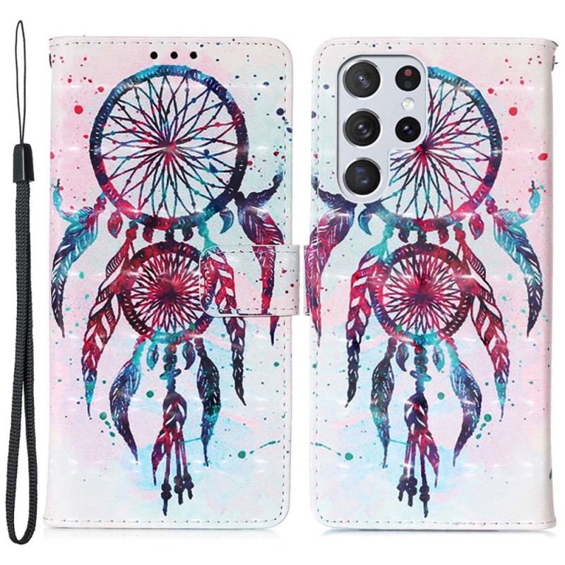 Housse Samsung Galaxy S22 Ultra 5G Attrape Rêves Aquarelle