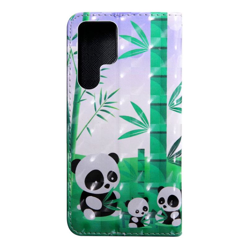 Housse Samsung Galaxy S22 Ultra 5G Famille Pandas