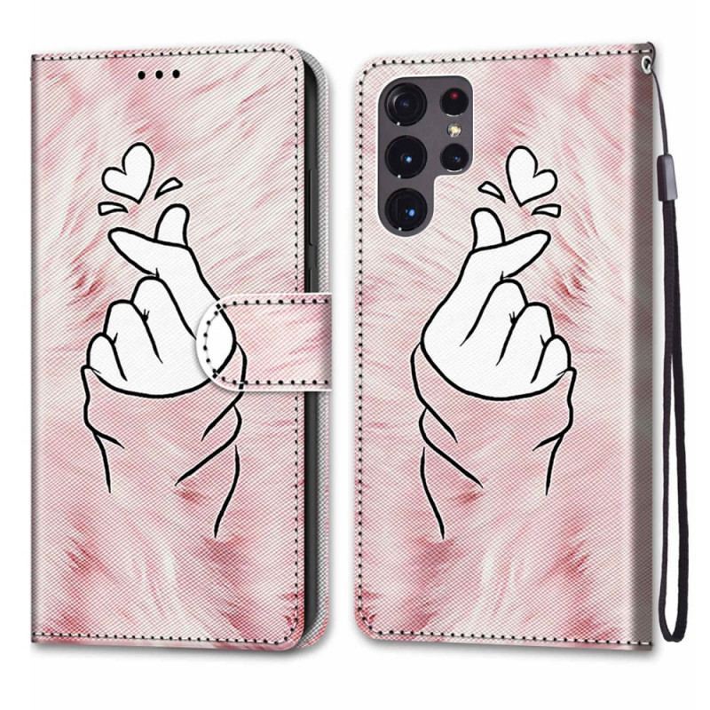 Housse Samsung Galaxy S22 Ultra 5G Finger Heart