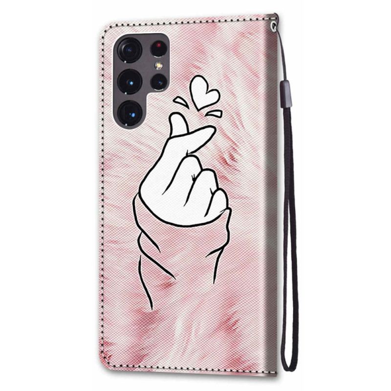 Housse Samsung Galaxy S22 Ultra 5G Finger Heart