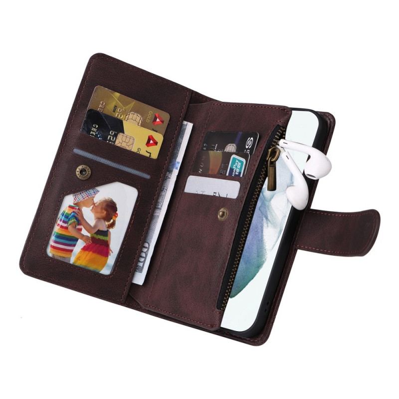 Housse Samsung Galaxy S22 Ultra 5G Multi-Fonctionnelle avec Pochette