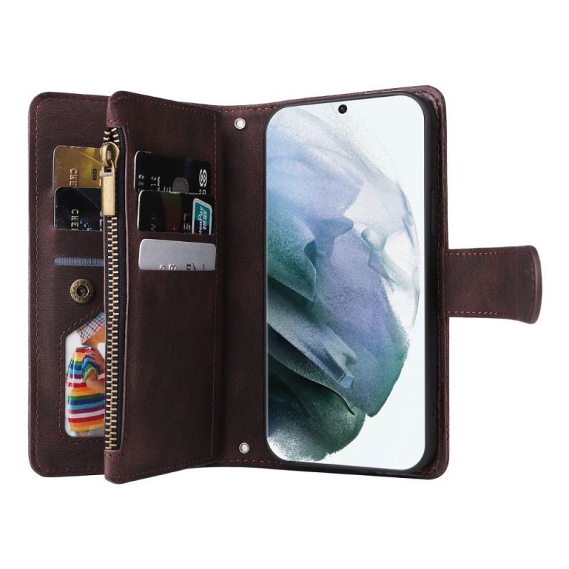 Housse Samsung Galaxy S22 Ultra 5G Multi-Fonctionnelle avec Pochette