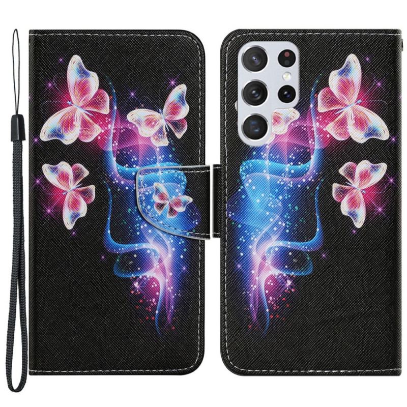 Housse Samsung Galaxy S22 Ultra 5G Papillons Magiques