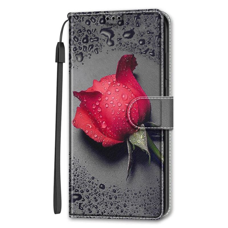 Housse Samsung Galaxy S22 Ultra 5G Roses avec Lanière