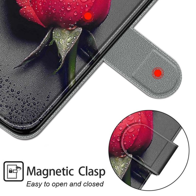 Housse Samsung Galaxy S22 Ultra 5G Roses avec Lanière