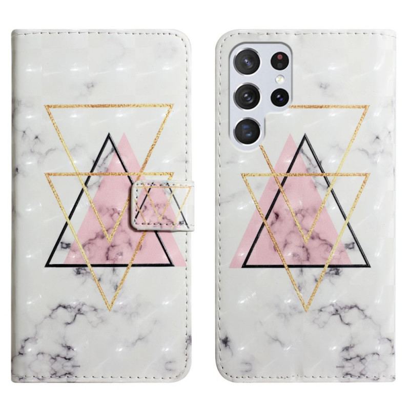 Housse Samsung Galaxy S22 Ultra 5G Triangle en paillettes