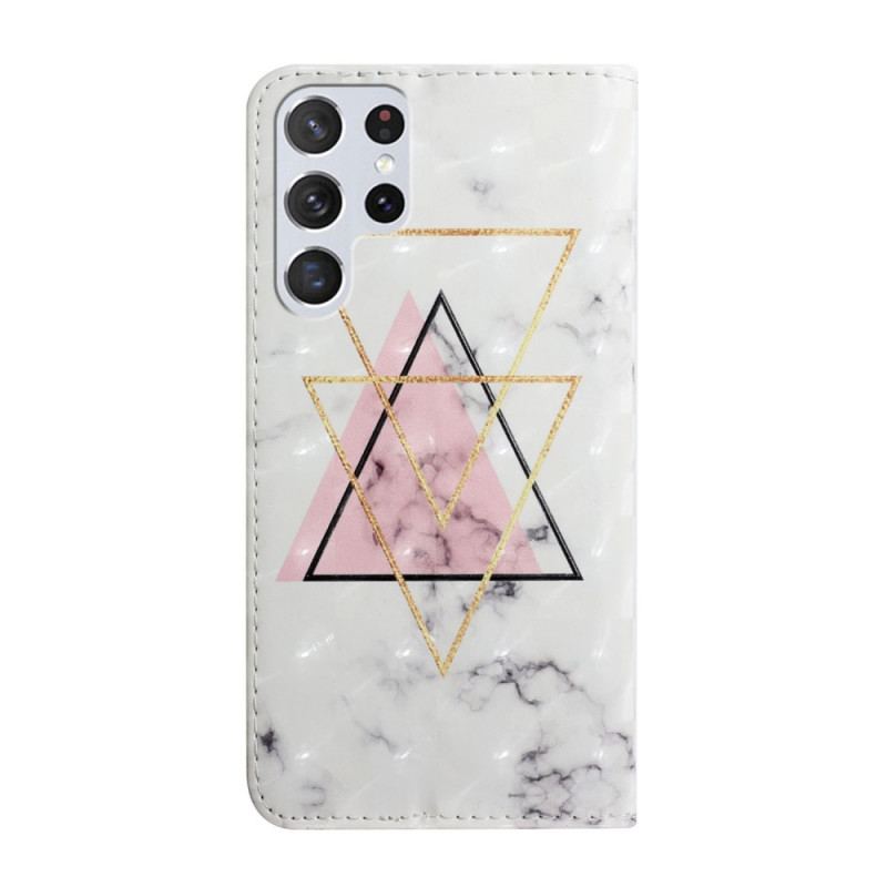 Housse Samsung Galaxy S22 Ultra 5G Triangle en paillettes