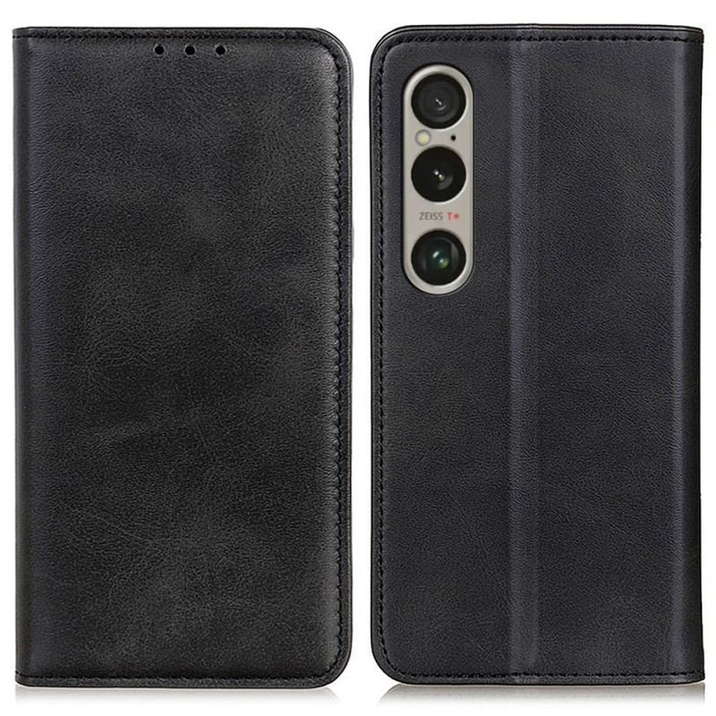 Flip Cover Sony Xperia 1 VI Cuir Fendu