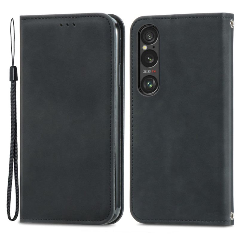 Flip Cover Sony Xperia 1 VI Effet Daim