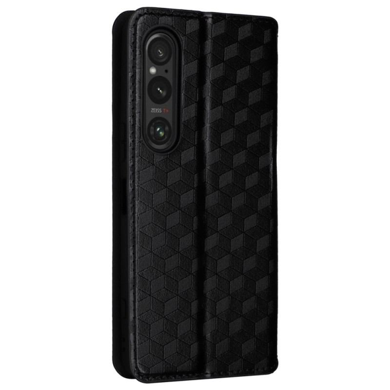 Flip Cover Sony Xperia 1 VI Motif Losanges 3D