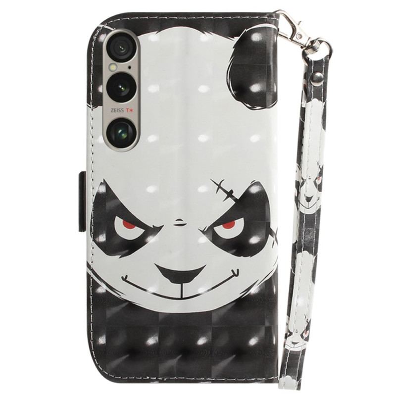 Housse Sony Xperia 1 VI Angry Panda à Lanière