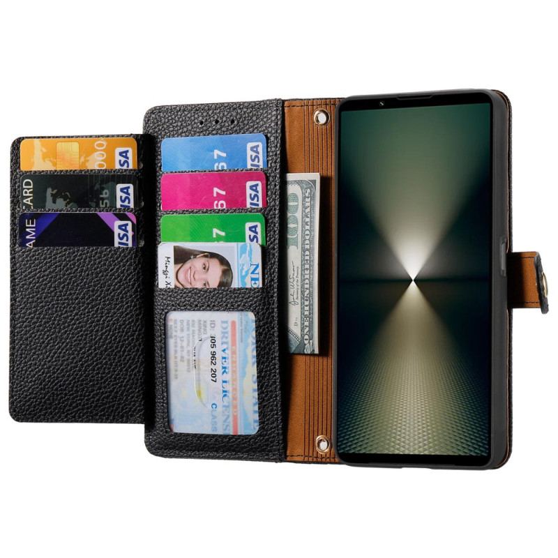 Housse Sony Xperia 1 VI Blocage RFID et Porte-Monnaie