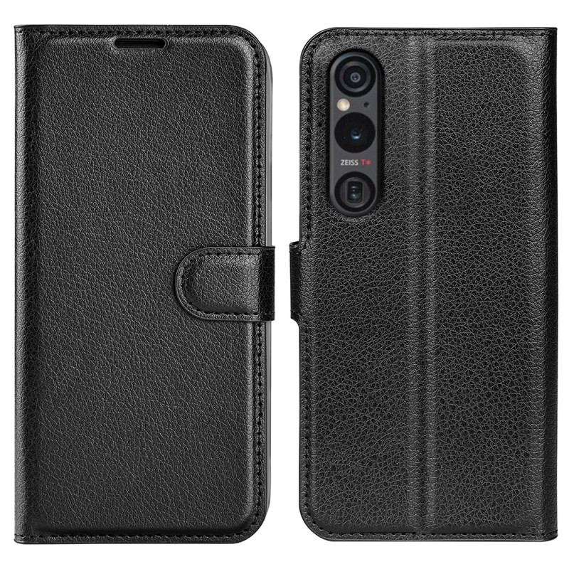 Housse Sony Xperia 1 VI Simili Cuir Litchi Classique